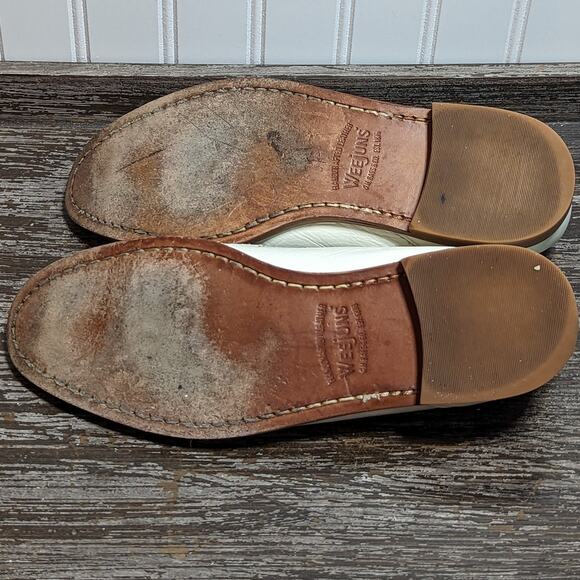 Weejuns Women's Cream White Leather Slip On Comfort Loafer Size 8 M - Picture 6 of 6